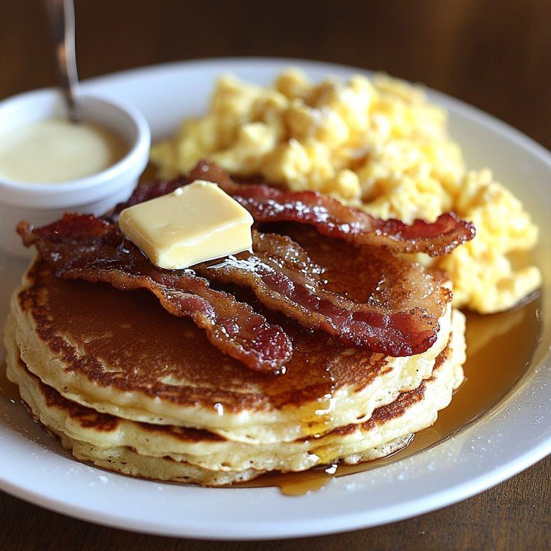 Pancakes with Meat at Cafetería Serie 54